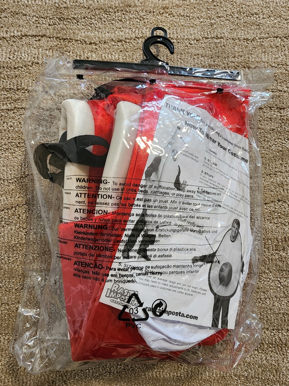 NWT Beer Ping Pong Paddle Halloween Costume with Inflatable Ball – One Size